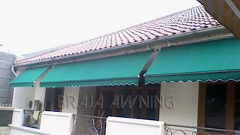 canopy kain hijau jendela rumah lt 2