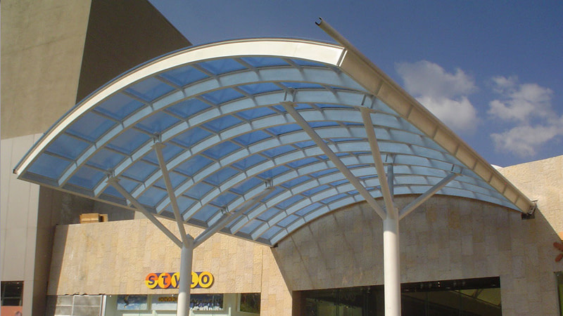 canopy polycarbonate gerbang mall